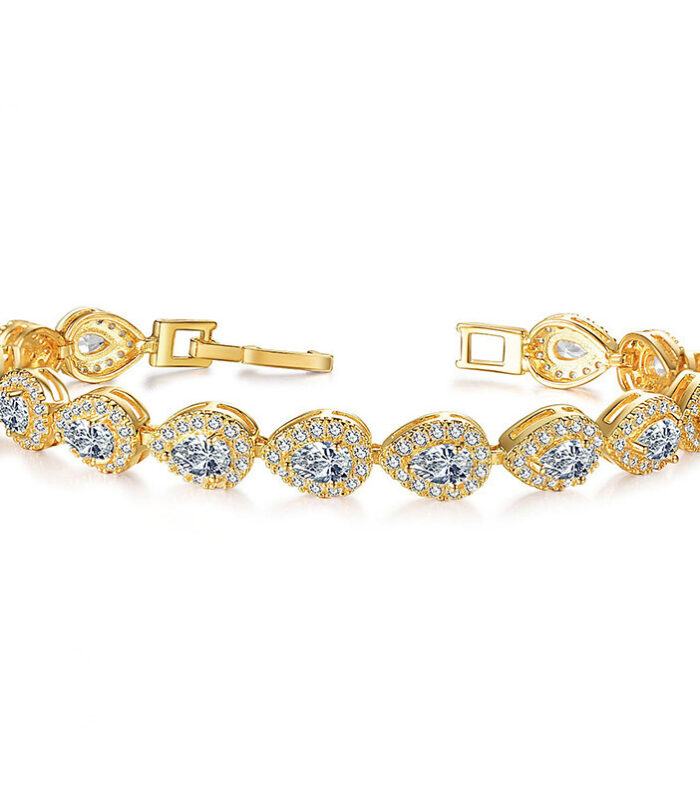 925 Silver Heart Diamond Bracelet