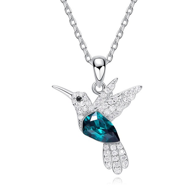 Elegant Bird Pendant Silver Necklace