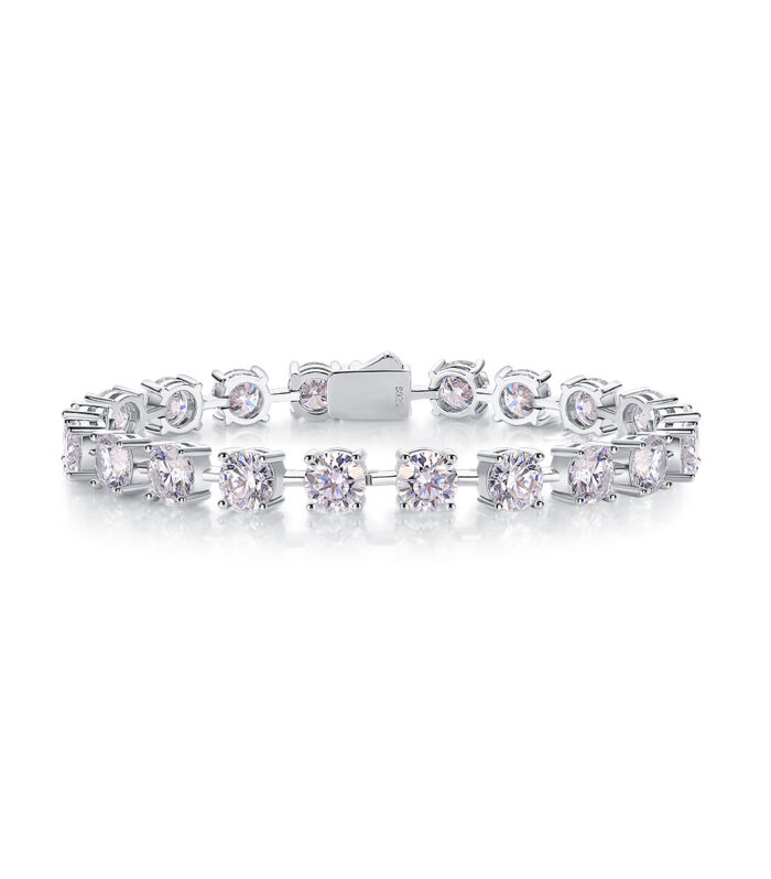 Moissanite Silver Luxury Bracelet Set
